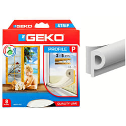 Geko - calfeutrage adhesif en epdm profil p 6M blanc