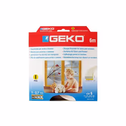 GEKO 940009 I-PROFIL CALFEUTRAGE PORTES ET FENÊTRES AUTOADHÉSIF PEUT ÊTRE DÉCOUPÉ À LA TAILLE SOUHAITÉE MARRON 6 X 9 X 3 MM