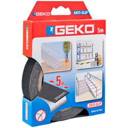 Geko - Bande antidérapante noire 5m x2.5cm