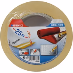 Adhésif double face tissu - 50 mm x 25 m