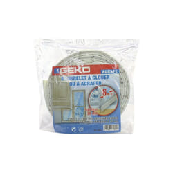 Geko - Joint à clouer ou agrafer 30mmx6m blanc