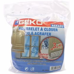 GEKO Joint à clouer ou agrafer - 65 mm x 3 m - Blanc