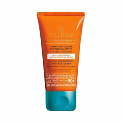 Collistar Active Protection Sun Face Cream SPF50+, Crème d’écran solaire, Visage, Tube, Anti-taches, Anti-rides, Peau sensibl ...