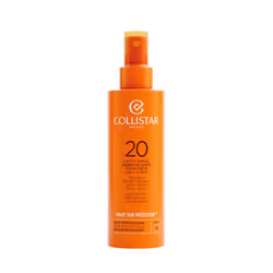 Collistar Tanning Moisturizing Milk Spray SPF20, Lait de protection solaire, Visage et corps, Bouteille, Hydratant, Nourrissa ...