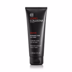 Collistar Uomo Detergente Scrub Viso e Barba, Hommes, Tous types de peau, Nettoyant, Exfoliation, 1 pièce(s), Crème, Tube