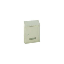 BRIXO POPULAIRE BOITE AUX LETTRES TOLE IVOIRE AVEC TOIT L21xP7xH30 cm