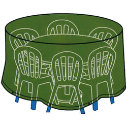 Feuille de couverture ø 193xh89 cm pour la protection de la table ronde avec des chaises à l'extérieur