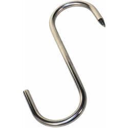 Fraschetti - 1 -tip Butcher en acier inoxydable crochets Conf. 10 pcs. 4x80 mm.