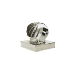 Ventilateur en acier inoxydable capuchon de fumee tournant rectangulaire CM.27X32 tuyau de poele de cheminee