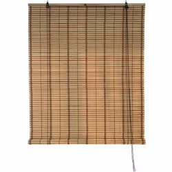 folk bambou Bamboo et rouleau à roulettes en bambou et mi-ollino avec barre en bois massif joints de polyester et cordon Poul ...