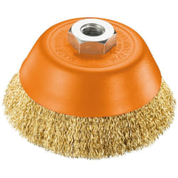 Brosse en acier en tasse pour broyeur et poil sablée en acier en laiton 100 mm