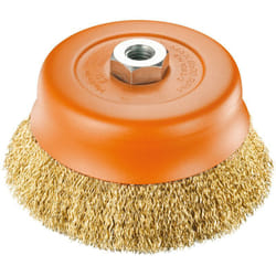 Brosse en acier à tasse pour broyeur et poil à court-cour dans l'acier cérébral 120 mm