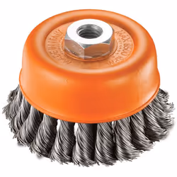Acier. Fils 0.50mm. - Fixation M14. Idéal pour nettoyer, satiner, ébavurer, enlever la rouille et le tartre, décaper la peint ...