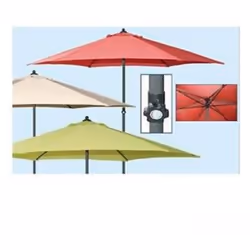 Ouvrez un parapluie unique du genre! Ce parapluie de jardin équipé d'un poteau en aluminium télescopique et d'une couverture  ...