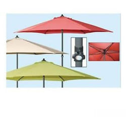 Fraschetti - 2x2 mt Garden Square Umbrella avec poteau en aluminium télescopique et couverture verte en polyester avec Airvent Alu Green