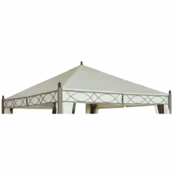 Structure en acier, toile polyester 180 gr./m2. Enduit PU, panneaux latéraux en polyester 140 g/m2. et moustiquaire. Dimensio ...