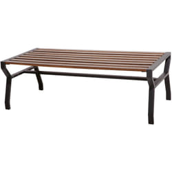 Table valy en acier avec portes en bois 122X60XH42 cm