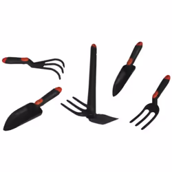 Ensemble BRIXO 5 outils de jardin en plastique résistant et durable. Outillage de jardin idéal pour entretenir vos jardins, p ...