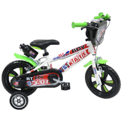 Denver Bike RT Boy Skate, 12" vélo et accessoire 12" Acier Noir, Vert, Blanc