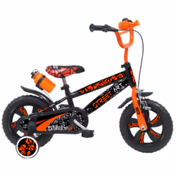 Dino Bikes Street Art, Vélo de ville, Enfants, Mâle, Droit, Noir, Orange, Rouge, 30,5 cm (12")