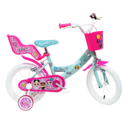 Denver Bike 14 Lol vélo et accessoire 14" Acier Rose, Turquoise, Blanc
