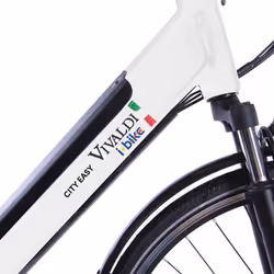 i-Bike City Easy Vivaldi Noir, Blanc Aluminium 71,1 cm (28") 25 kg Lithium-Ion (Li-Ion)