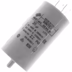 Condensateur 20 mF 450V compatible pour lave-linge BRANDT, THOMSON, VEDETTE, FAGOR 481981729153 Appareils compatibles : [LAVE ...