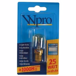 Wpro LFO006, 25 W, E14, 1000 h, Transparent, 230 - 240V AC
