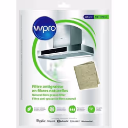 WPRO NGF221 Filtre antigraisse universel en fibres naturelles de lin - 220g/m2 47 x 117 cm - hyper absorbant et ecologique