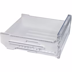 Bac à légumes (425x165x425mm) pour Réfrigérateur WHIRLPOOL 481010694096. Couleur de la pièce : Blanche et Transparente, Dimen ...