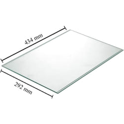 Clayette en verre 434x292x4 mm pour Réfrigérateur indesit C00517626