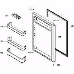 Balconnet bouteilles (repère 160) d'origine pour Réfrigérateur, congélateur WHIRPOOL C00534063 Appareils compatibles : [RÉFRI ...
