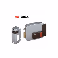 Serrure électrique CISA Art.11611 À appliquer sur les portes en bois Cylindre externe fixe Bouton interne Taille SX 50