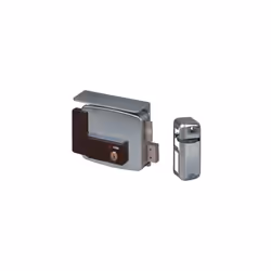 ZINC C.TONDO FISSO M2+SCR+TETT E.MM 60 SXCon cilindro esterno fisso da Mm. 55 di lunghezza. Scrocco autobloccante elettrifica ...