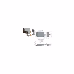 Boîte et écusson en acier 60 mm DX (11921601) avec revêtement en zinc, tension 12v AC, loquet autobloquant, ouverture de l'in ...