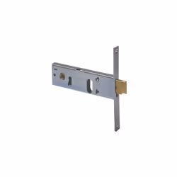 B.Q ZINC F.MM 20 F.OVALE +SCR H.MM 44 E.MM 60 M1Per cilindro ovale. Scrocco reversibile con catenaccio incorporato. Quadro ma ...