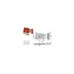 Cisa - Serrure de porte à pêne dormant et pêne double cylindre fixe 50121 - mm.50 sx (50121502)