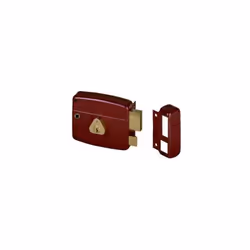 Serrures à applique Cisa avec carré de 8 mm pour poignée Acier peint Pêne dormant à deux jets Double cylindre fixe 97X140 Gau ...