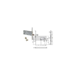 Serrure à mortaise pour bandes à double embout 78 mm h 57352 - 90 mm (57352900)