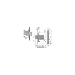 Serrure à double panneton triple mortaise 57016 - 60 mm avec 2 clés (57016600)