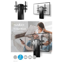 Support Mural TV - Nedis - Vertical - 37-60 pouces - 20 kg - Inclinable - Noir