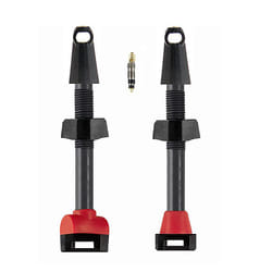 Jeu de valve de pneu tubeless Barbieri Presta Carbonaria - Noir/Rouge - 55 mm - Homme - BARBIERI