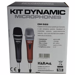 Karma Italiana DM 522 microphone Noir, Rouge