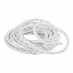 Écheveau de 10 mètres de câble en soie tressée Fanton, couleur blanche FRRTX 3G1.5 mm². Caractéristiques : Série Fanton Ficel ...