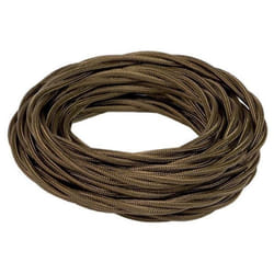 Câble soie tressé 3G1,5 écheveau 10 mètres marron 93868-10 - Fanton