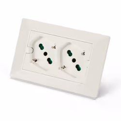 FANTON 42100, 2 x Type F + Type L, 3 module(s), 2P+E, Blanc, Plastique, IP20