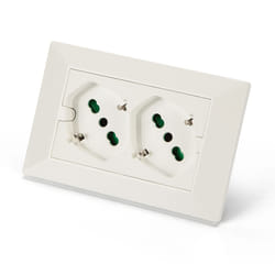 FANTON 42100 prise de courant 2 x Type F + Type L Blanc