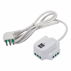 FANTON 41008, 1,5 m, Intérieure, Courbe, Blanc, 3 sortie(s) CA, 250 V