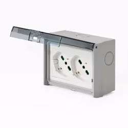 FANTON 421021PAR prise de courant 2 x Type F + Type L Gris - Vue supplémentaire 2