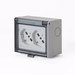 FANTON 421021PAR prise de courant 2 x Type F + Type L Gris - Vue supplémentaire 3
